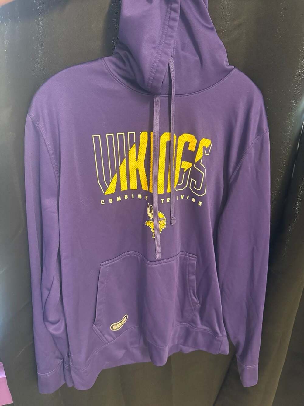 NFL Team Apparel Minnesota Vikings Combine Training Hoodie Men's Size Large